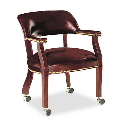 HON 2090 Pillow-Soft Series Executive Leather High-Back Swivel/Tilt Chair Burgundy